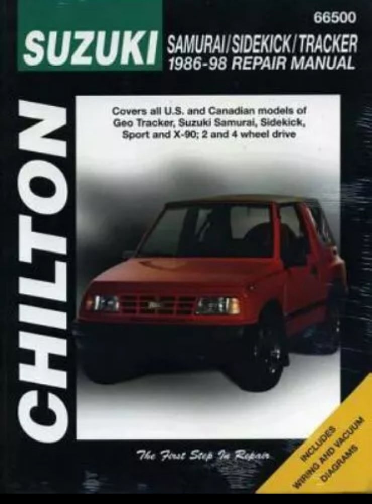 1986-98 CHILTON SUZUKI SAMURAI SIDEKICK TRACKER SERVICE SHOP REPAIR GUIDE MANUAL