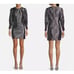 NWT Maje Ralery Metallic Mini Dress in Argent Silver - 36 (Small)