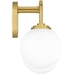 Quoizel Eloise 14.75 2-Light Aged Brass Bathroom Vanity Lighting