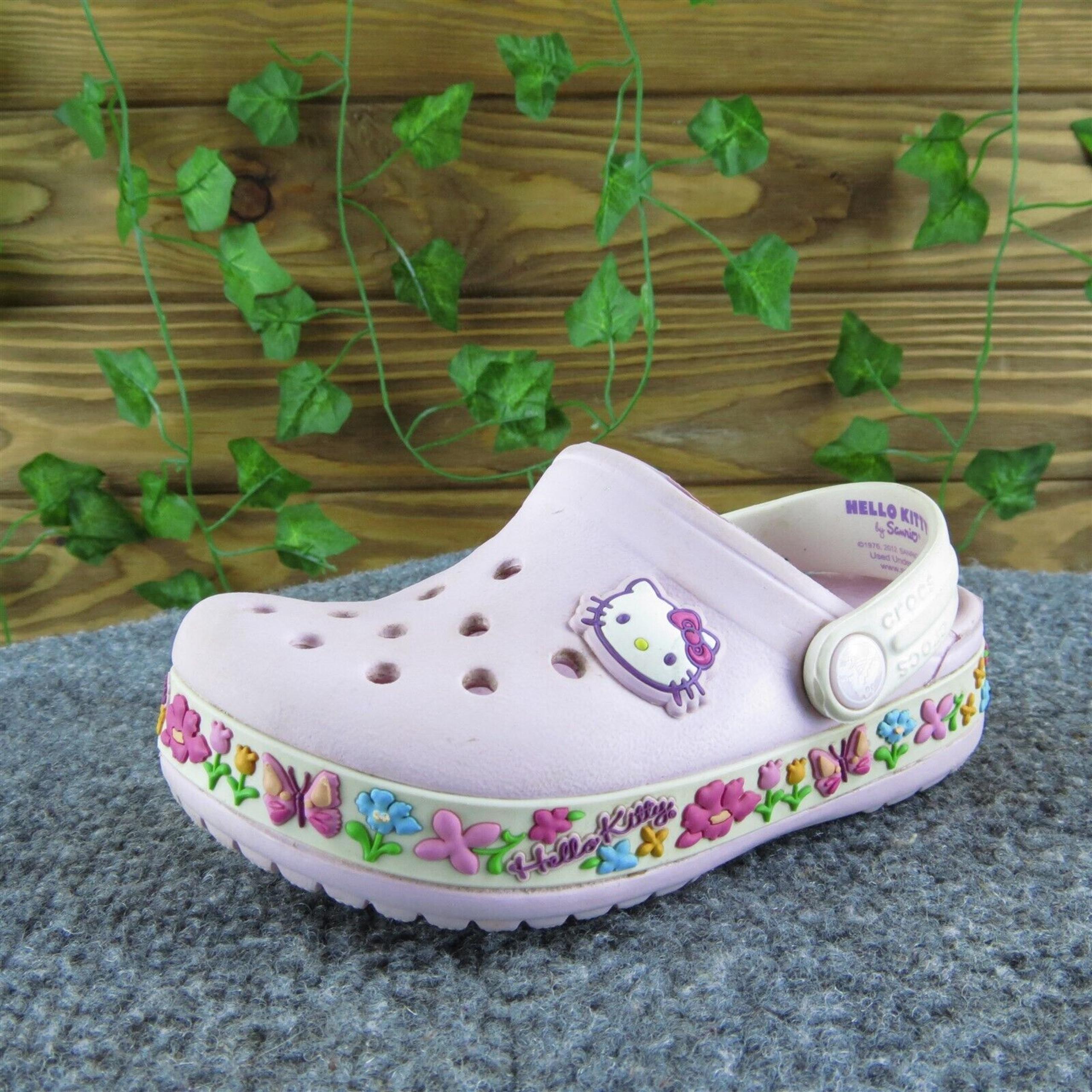 Crocs Girls Clog Size T 6-7 Medium Shoes Pink Synthetic Slip On