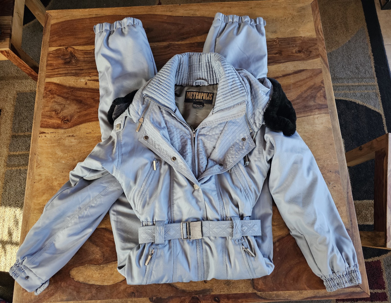 Vintage Women Metropolis by Couloir CANDACE Ski Snowboard Suit Size 4 LIGHT BLUE
