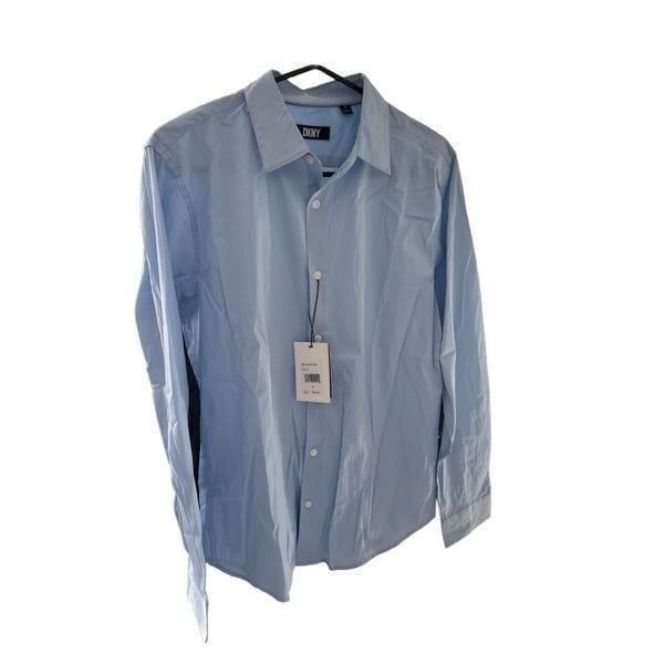 DKNY New York NWT shirt button-up Blue dress classic size S
