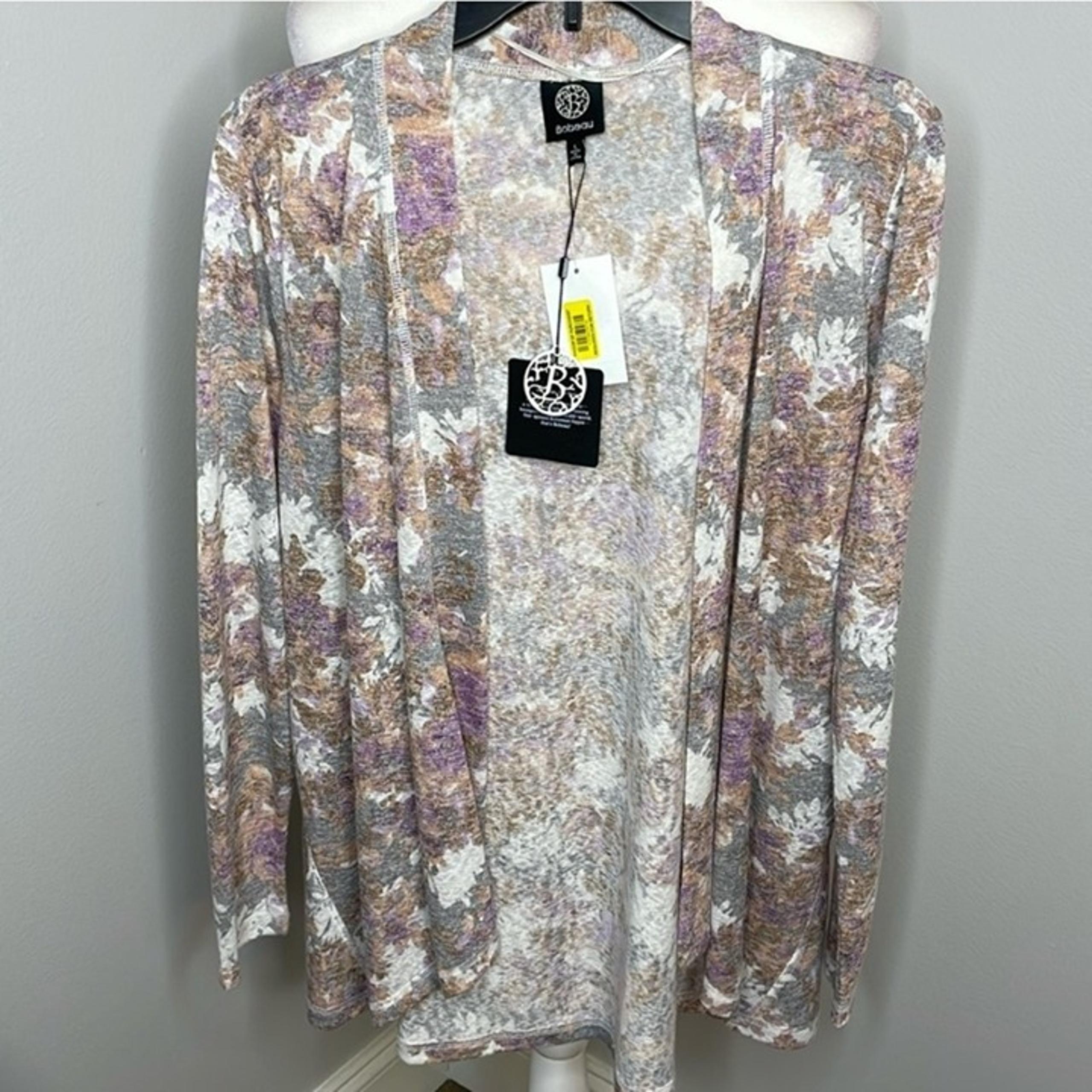 532. NWT-Bobeau Open Cardigan Size L Lightweight