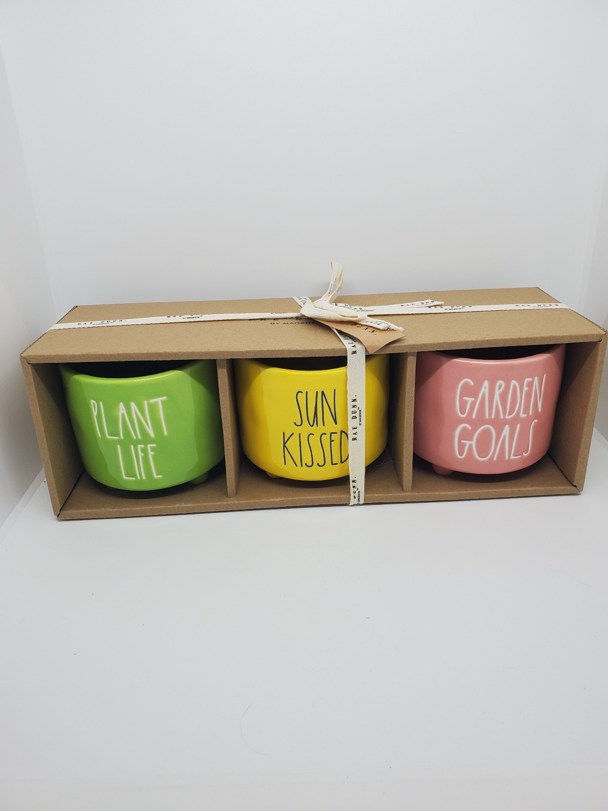 Rae Dunn 3 piece mini planter set