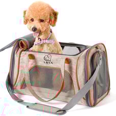 Travel Cat Dogs Pet Carrier Bags with Breathable Collapsible Panel