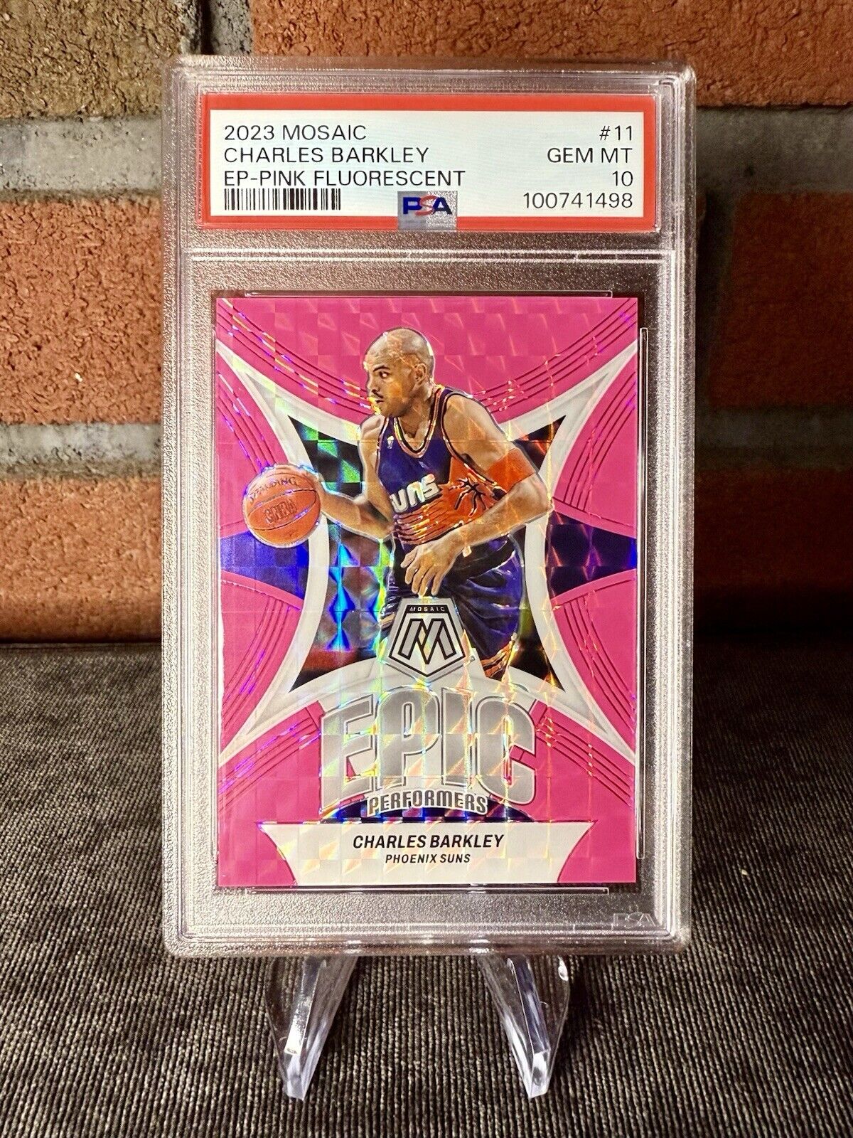 22-23 Epic Performer Charles Barkley #11 Pink Fluorescent /10 PSA 10 POP:1 SUNS