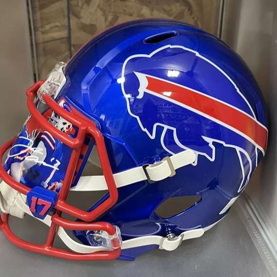 JOSH ALLEN SIGNED BUFFALO BILLS F/S SPEED REP HELMET BECKETT W/custom Visor