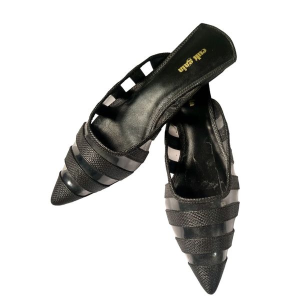 Cult Gaia Women's Femi Pointed Toe Mules in Black NWOB Size 40 1/2 / US 10 1/2