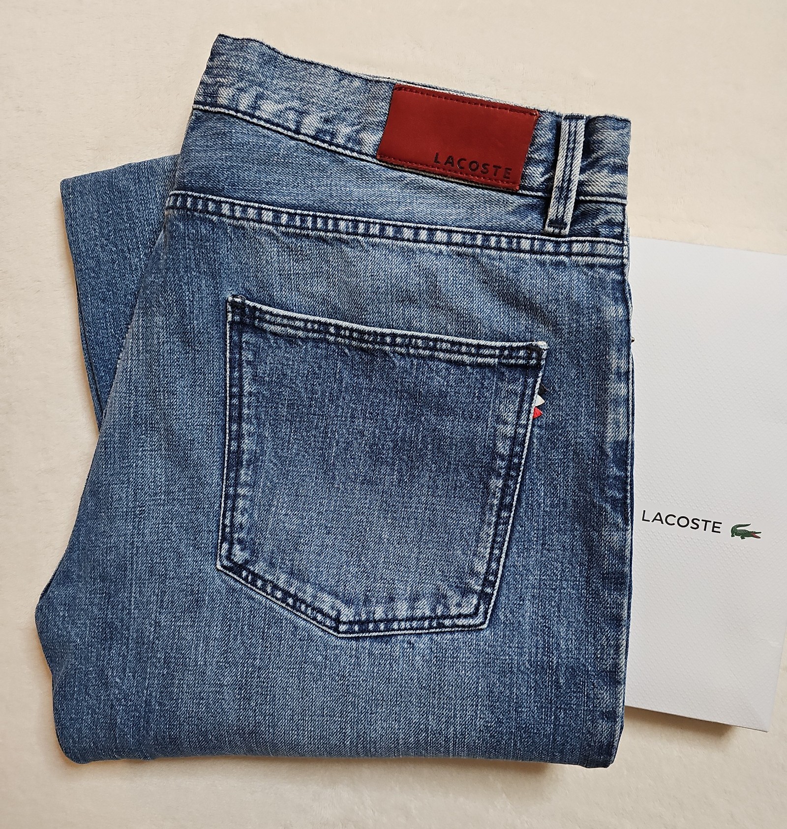 Lacoste Live Denim Jeans. Mens Size: Waist 36x33 Inseam.