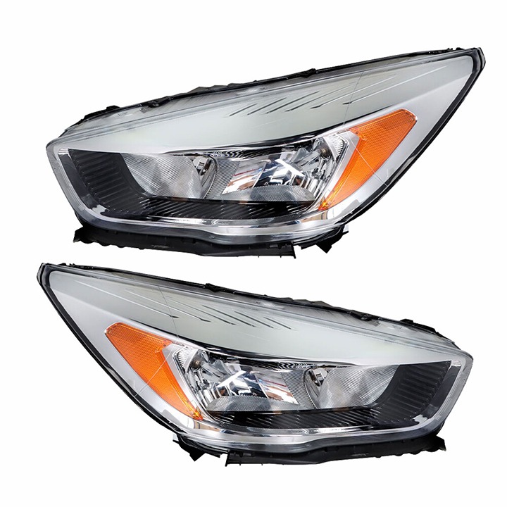 Labwork Left+Right Side Headlights DRL Halogen Chrome