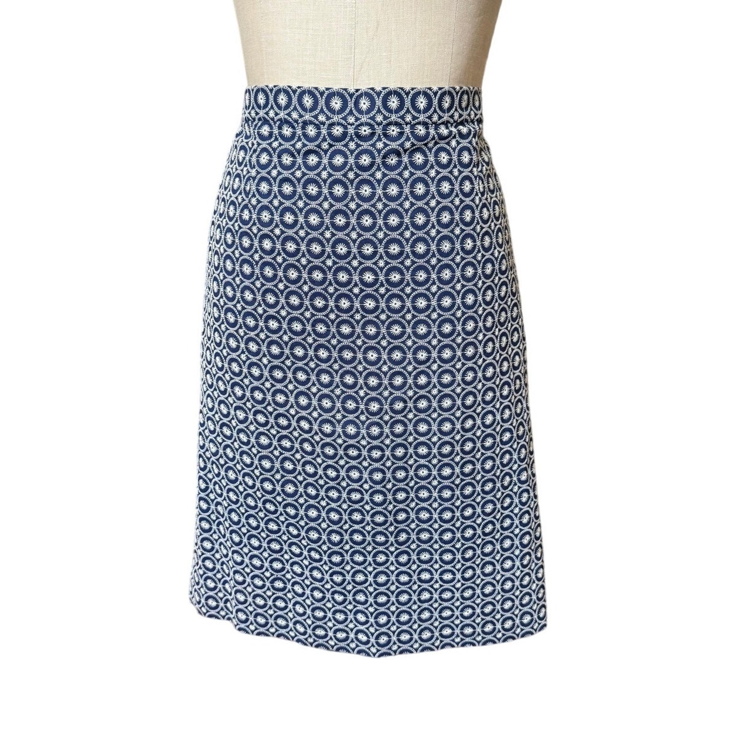 NWT Brooks Brothers 346 A-Line Knee-Length Eyelet Skirt Size 14
