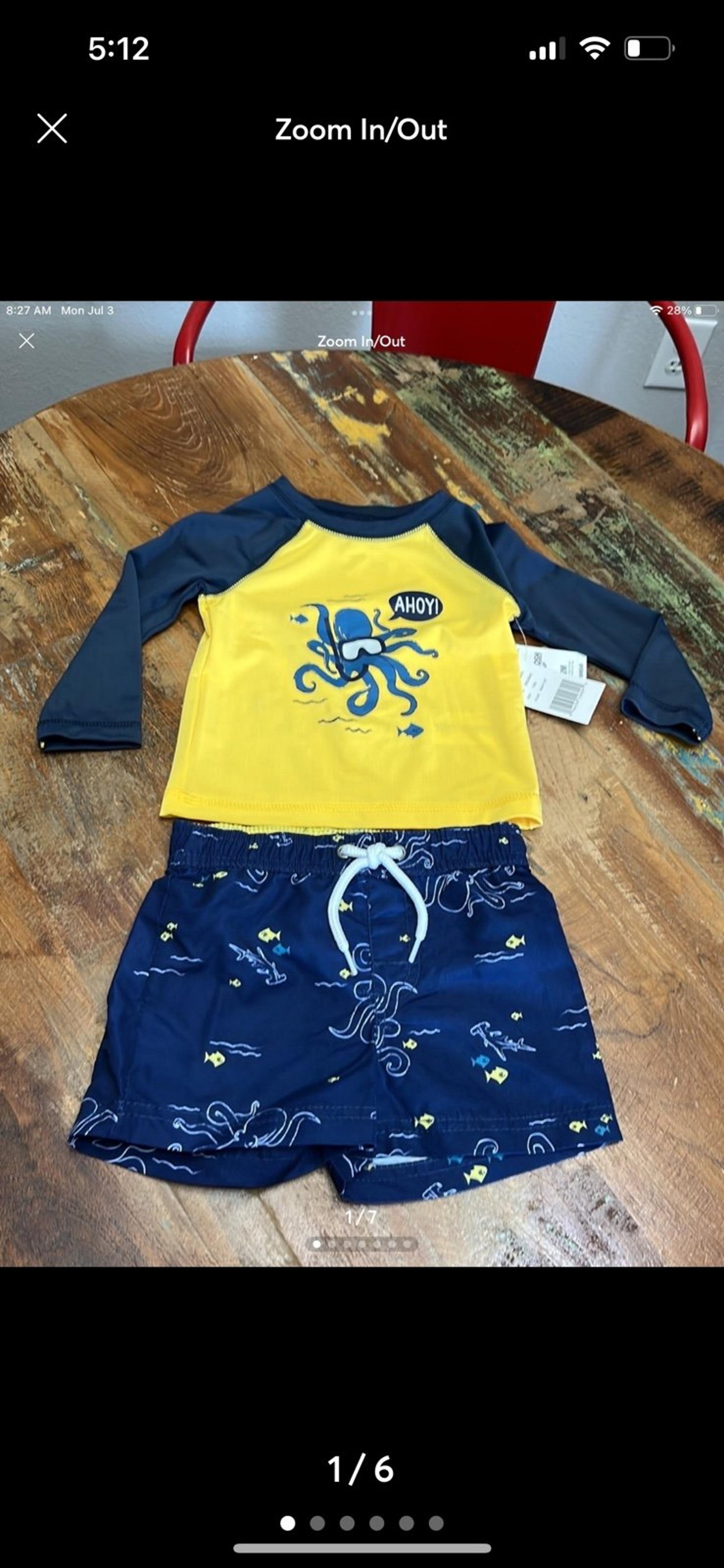 NWT Infant OshKosh Swim Set
