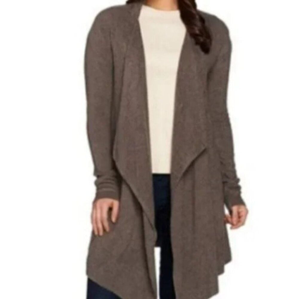 Barefoot Dreams Cozychic Lite Women's Calypso Cocoa Cardigan Size L