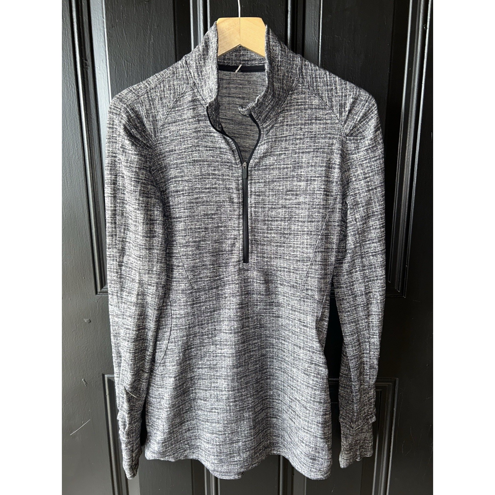 Lululemon Women's Extra Mile 1/2 Zip Pullover Rulu Size 10 Gray Define