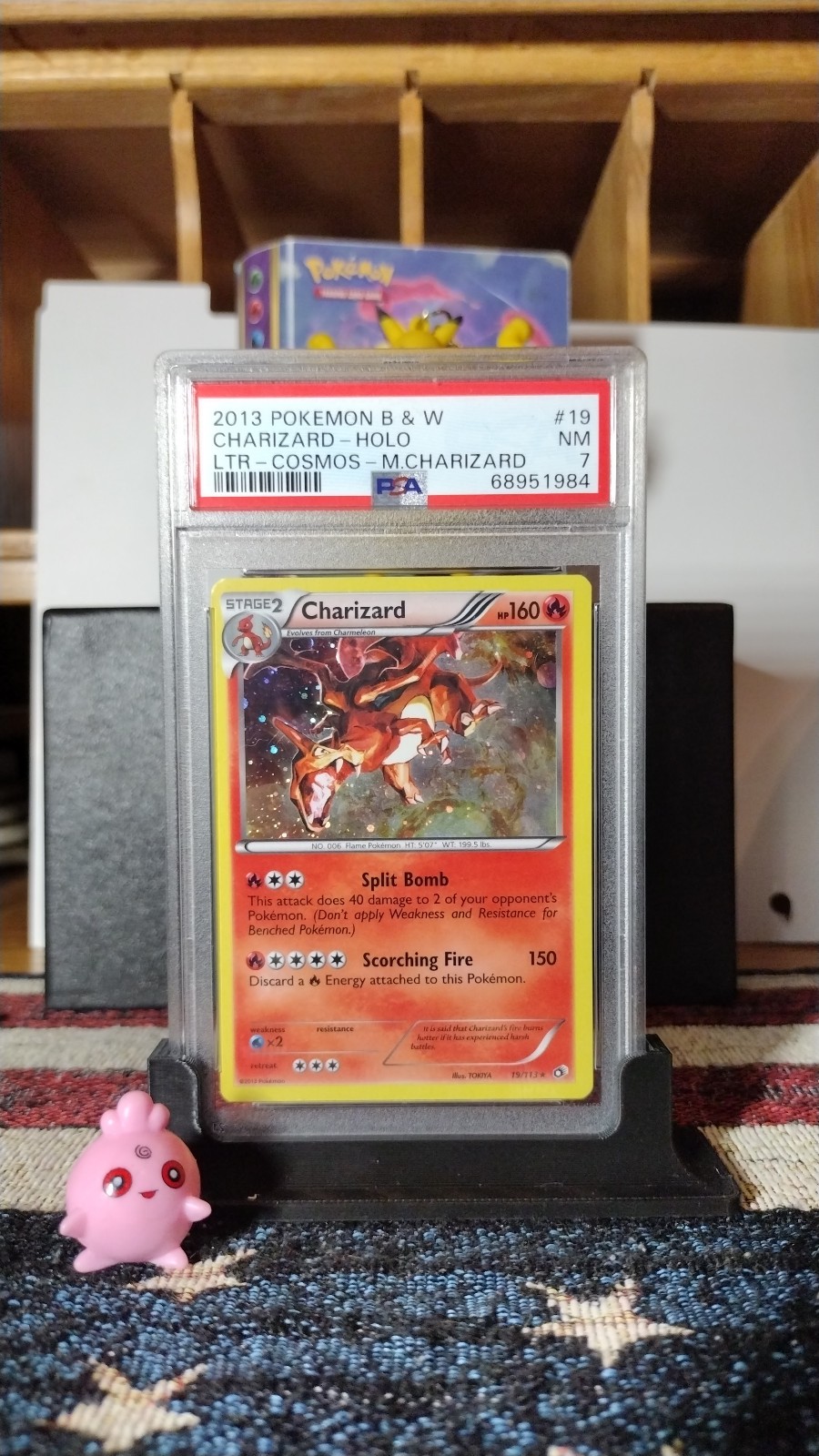 2013 POKEMON B & W  #19  CHARIZARD-HOLO NM 7 LTR-COSMOS-M.CHARIZARD