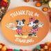 Disney Mickey & Minnie Mouse Thanksgiving Plates Set of 4 Pottery Barn Rare Cute