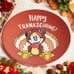 Disney Mickey & Minnie Mouse Thanksgiving Plates Set of 4 Pottery Barn Rare Cute