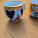 3 Vintage Mustache Cups