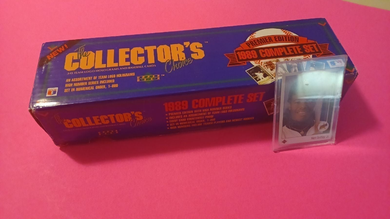 1989, UPPER DECK COMPLETE FACTORY SET, 1-800. KEN GRIFFEY JR IS INCLUDED IN SET
