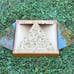 Large Cork Glass And Wood Pyramid Crystal Stones Jewellery Display Storage Trink