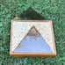 Large Cork Glass And Wood Pyramid Crystal Stones Jewellery Display Storage Trink