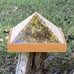 Large Cork Glass And Wood Pyramid Crystal Stones Jewellery Display Storage Trink