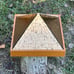 Large Cork Glass And Wood Pyramid Crystal Stones Jewellery Display Storage Trink