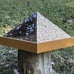Large Cork Glass And Wood Pyramid Crystal Stones Jewellery Display Storage Trink