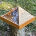 Large Cork Glass And Wood Pyramid Crystal Stones Jewellery Display Storage Trink