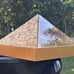 Large Cork Glass And Wood Pyramid Crystal Stones Jewellery Display Storage Trink