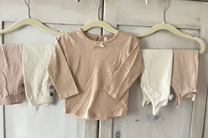 Quincy Mae || Organic Cotton Pointelle Bundle || 6-12