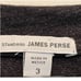 James Perse Drop Shoulder Cotton Blend Long Sleeve V-neck Knit Top