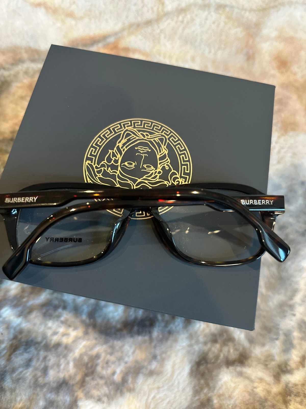 Burberry Havana 54 mm eyeglasses unisex made in Italy
