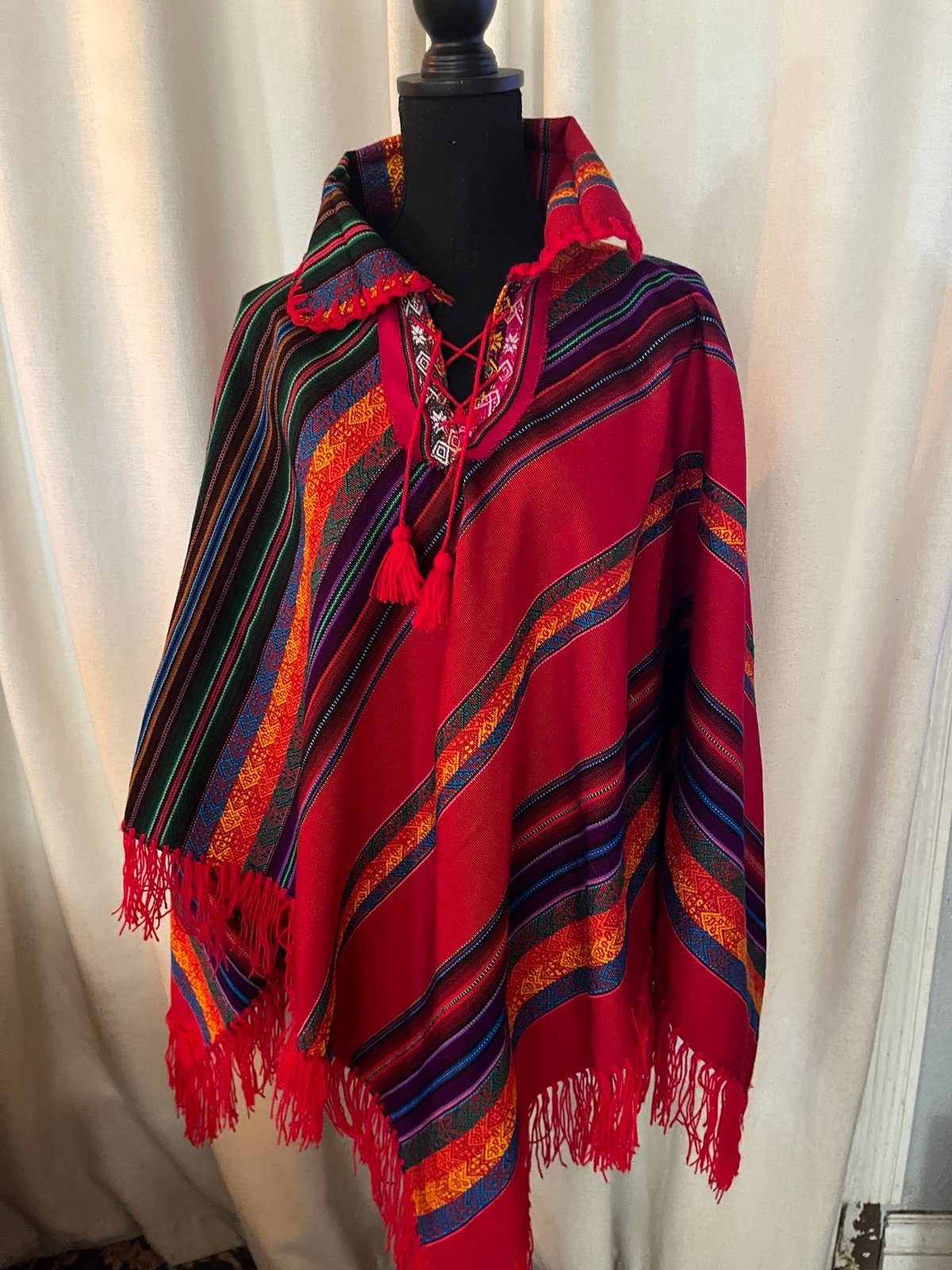 Peruvian Inspired Poncho One Size