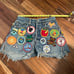 Vintage Levi's grailed like jean cutoff with tons of patches waist 27