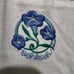 VINTAGE Oshkosh 18mo Floral Embroidered Dress Blue Yellow Peter Pan Collar USA