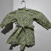 VINTAGE Oshkosh 18mo Floral Embroidered Dress Blue Yellow Peter Pan Collar USA