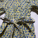 VINTAGE Oshkosh 18mo Floral Embroidered Dress Blue Yellow Peter Pan Collar USA