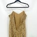 Ralph Lauren Vintage 90s Y2K Gold Lace Slip Dress Sheath Size 4 Grunge Mini Glam