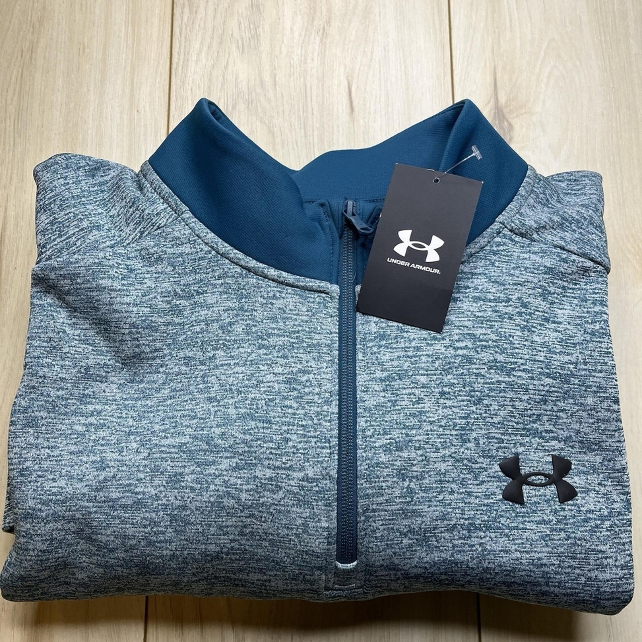 Under Armour Fleece Twist Sweater Loose Pullover Blue Mens Size XXL NWT