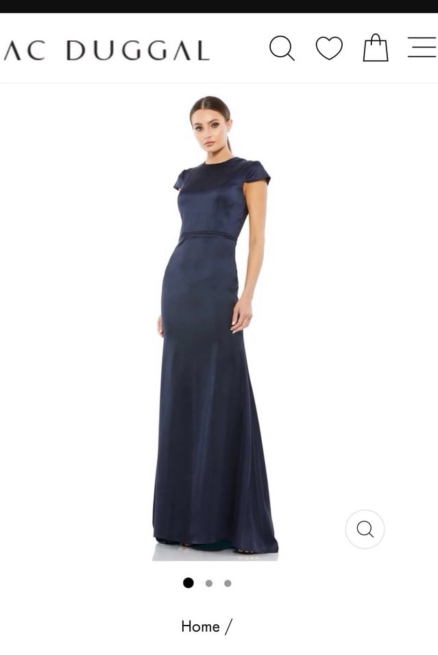 Ieena for Mac Duggal 26648 Jewel Neck Cap Sleeve Dress Size 8 NWT