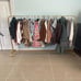 43.3 Inches Metal Garment Rack with Bottom Shelf for Hanging Clothes New