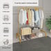 43.3 Inches Metal Garment Rack with Bottom Shelf for Hanging Clothes New