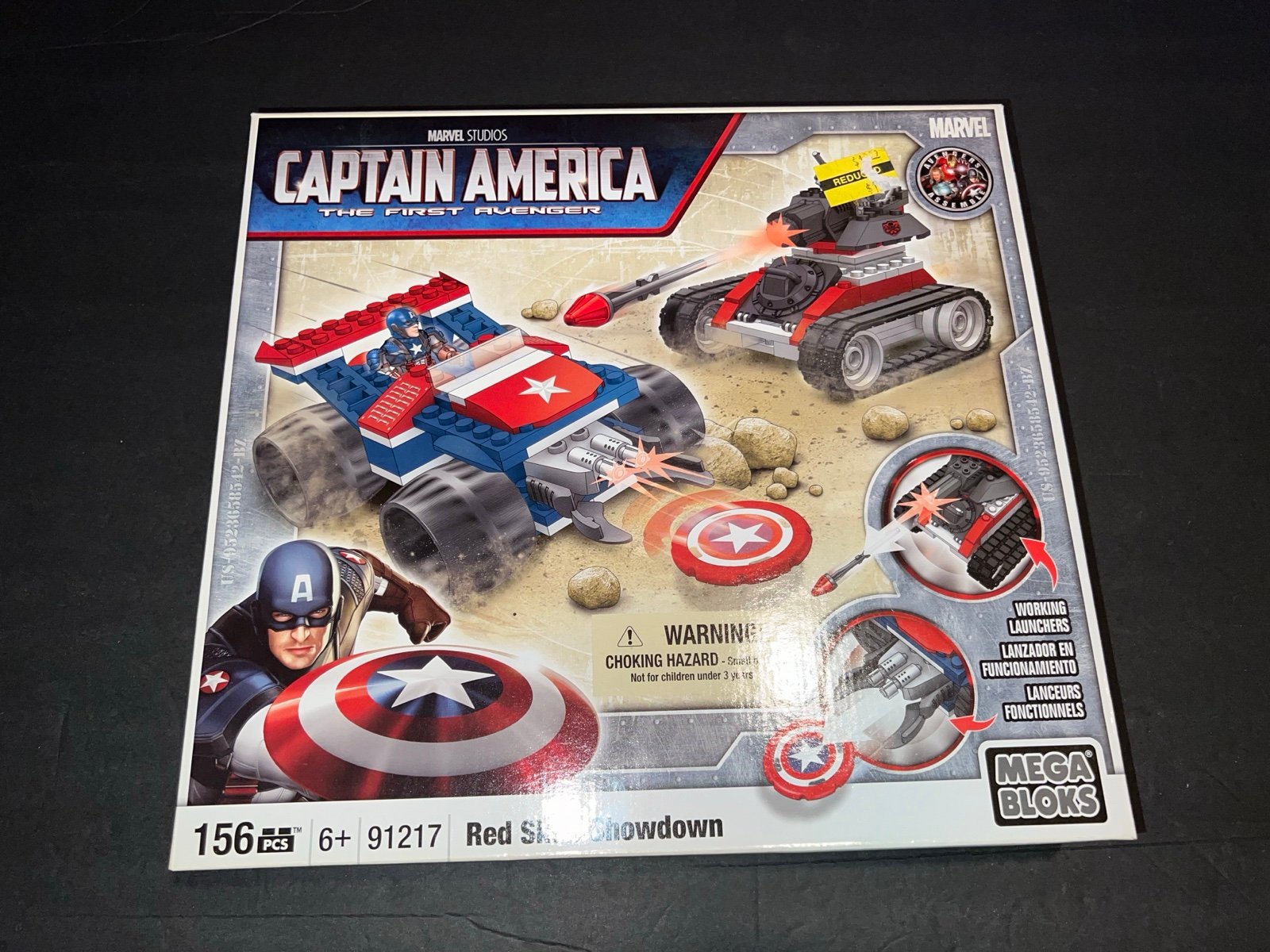 2010 Marvel Captain America Redskull Showdown Mega Bloks 1st Avenger 156 Pieces