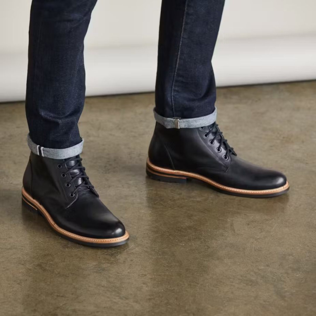 NISOLO MEN'S ALL WEATHER ANDRES SUEDE BOOTS BLACK SZ 8.5 280 NIB