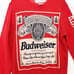 Budweiser King Of Beers Ugly Christmas Sweater Retro Red Crew Neck Size Large