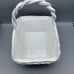 Beautiful Made in Portugal White Ceramic Basket with Handle 11 1/2 Tall