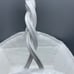 Beautiful Made in Portugal White Ceramic Basket with Handle 11 1/2 Tall