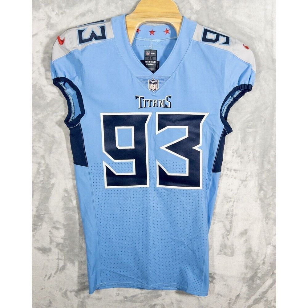 Nike Team Issued TN Titans Gilbert #93 Jersey Mens Size 42 Length +4 USA Made