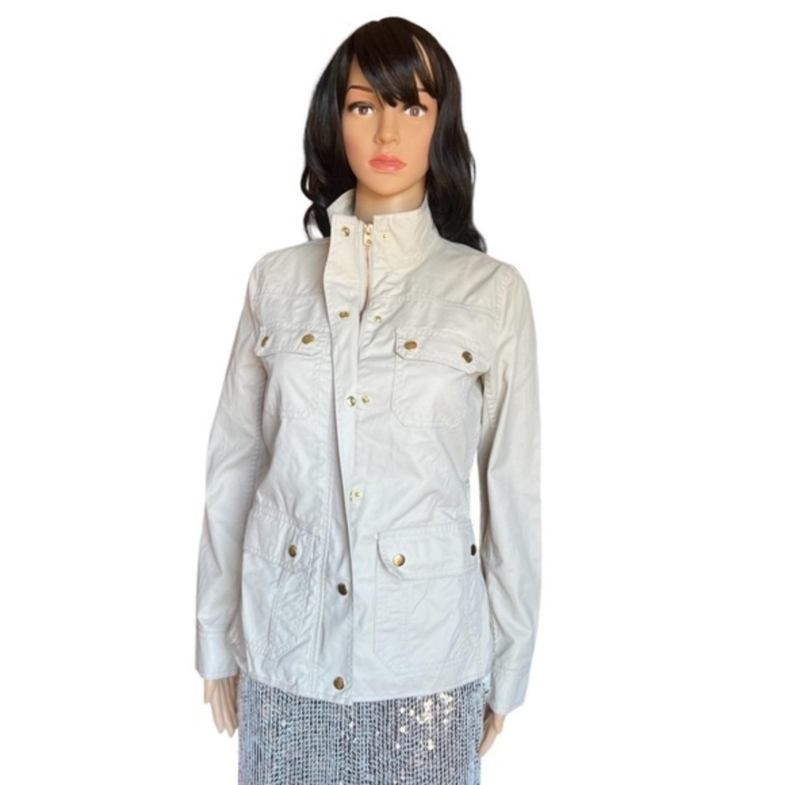 J.CREW The Downtown Field jacket in Light khaki Tan 100% Cotton Size XS